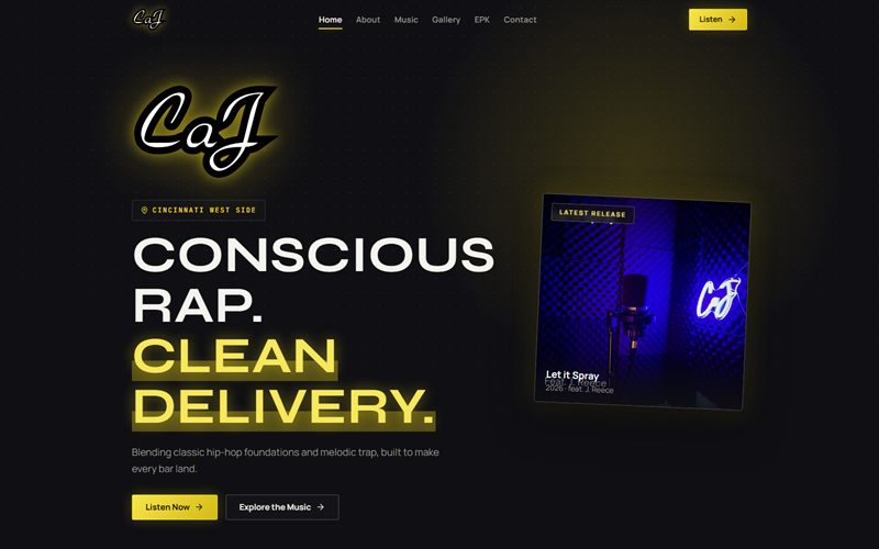 CaJ website homepage