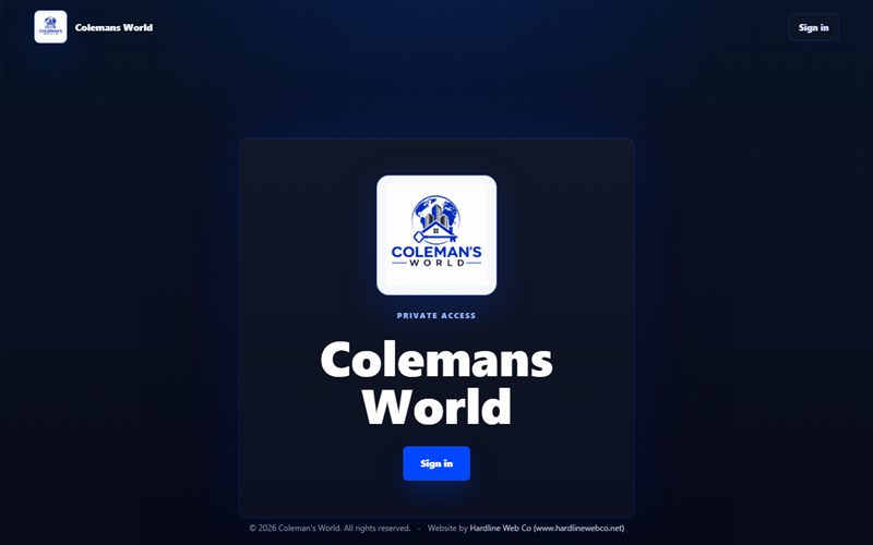 Colemans World website