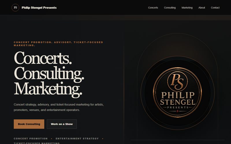 Philip Stengel Presents website